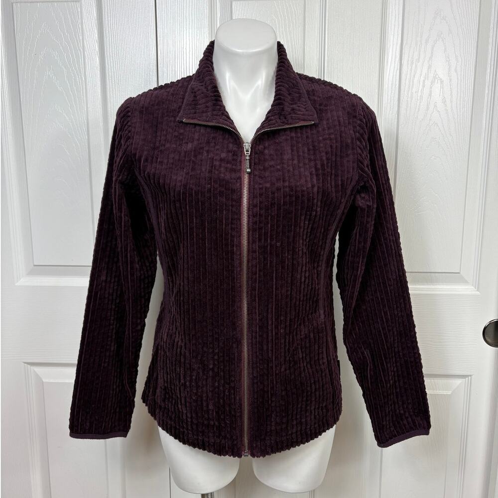 Woolrich Women's Size S Purple Full Zip Corduroy Jacket with Pockets